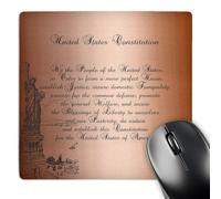3dRose mp_79100_1 8 x 8-Inch We The People Statue of Liberty Us Constitution Vintage Art Mouse Pad