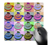 3dRose mp_8069_1 8 x 8-Inch Cartoon Chicken Pop Art Mouse Pad