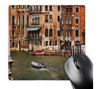 3dRose mp_82055_1 8 x 8-Inch Gondola Boats, Grand Canal of Venice, Italy - Eu16 Bba0178 - Bill Bachmann Mouse Pad