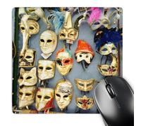 3dRose mp_82171_1 8 x 8-Inch Italy, Venice, Burano, Venetian Carnival Masks - Eu16 Rdu0163 - Richard Duval Mouse Pad