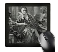 3dRose mp_83023_1 8 x 8-Inch Engraving of Beethoven, German Composer, Historical Art - Hi12 Pri0222 - Prisma Mouse Pad