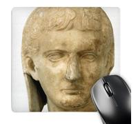 3dRose mp_83066_1 8 x 8-Inch Statue of Tiberius, Roman Emperor, Athens, Greece - Hi12 Pri0304 - Prisma Mouse Pad