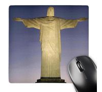 3dRose mp_85730_1 8 x 8-Inch Brazil Rio De Janeiro, Christ The Redeemer - Sa04 Krs0019 - Keith and Rebecca Snell Mouse Pad