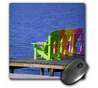 3dRose mp_87277_1 8 x 8-Inch Adirondack Chairs, Orange Beach, Alabama, USA - Us01 Fvi0021 - Franklin Viola Mouse Pad