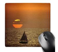 3dRose mp_88338_1 8 x 8-Inch A Sailboat at Sunset in California - Us05 Dfr0202 - David R. Frazier Mouse Pad
