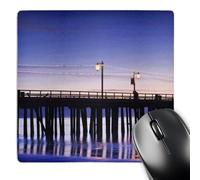 3dRose mp_88699_1 8 x 8-Inch Ca, Santa Barbara, Stearns Wharf - Us05 Wbi1081 - Walter Bibikow Mouse Pad