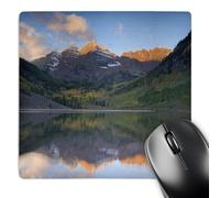 3dRose mp_88895_1 8 x 8-Inch Co, Rocky Mountains, Maroon Bells, Lake - Us06 Djo0149 - Diane Johnson Mouse Pad
