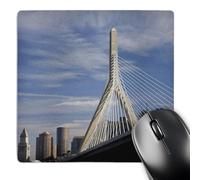 3dRose mp_91022_1 8 x 8-Inch USA, Massachusetts, Boston. The Zakim Bridge - Us22 Wbi0619 - Walter Bibikow Mouse Pad