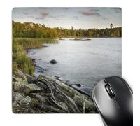 3dRose mp_91447_1 8 x 8-Inch Locator Lake Trailhead, Kabetogama Lake, Mn - Us24 Rkl0046 - Raymond Klass Mouse Pad