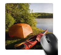 3dRose mp_92388_1 8 x 8-Inch Kayak, Camp Tent, Mollidgewock Sp, Errol Nh - Us30 Jmo1255 - Jerry and Marcy Monkman Mouse Pad