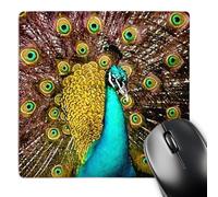 3dRose mp_959_1 8 x 8-Inch Colorful Peacock Mouse Pad