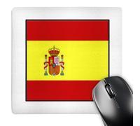 3dRose mp_98499_1 8 x 8-Inch Photo of Spain Flag Button Mouse Pad