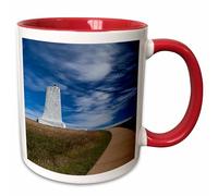 3dRose North Carolina, Kill Devil Hills, Wright Brothers Monument 11oz Two-Tone Red Mug