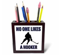3dRose ph_171945_1 5-Inch "No One Likes a Hooker" Tile Pen Holder - Blue