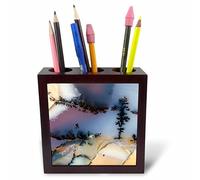 3dRose ph_92201_1 5-Inch "Nevada Amethyst Sage Agate Natural Pattern" Tile Pen Holder