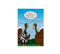 3dRose Print of A Turkey Referee Towel, White, 15 x 22-Inch