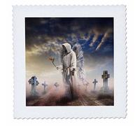 3dRose Quilt Square, Polyester, White, 8 x 8-inch