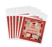 3Drose Quilting The Cake - Greeting Cards, 6 by 6-inches, Set of 6 (gc_18362_1)