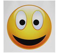 3Drose Smiley Face 2 a Yellow and Black Happy Face with a Big Smile and Glowing Nose - Greeting Cards, 6 by 6-inches, Set of 12 (gc_19404_2)