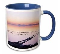 3dRose Spiral Jetty Above Great Salt Lake, Utah, USA - Us45 Ssm0492 - Scott T. Smith - Two Tone Blue Mug, Ceramic, Blue, 10.16 x 7.62 x 9.52 cm