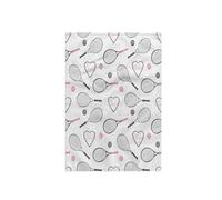 3dRose Tennis Love Pattern Grey And Pink Towel, Multicolor, 15 x 22-Inch