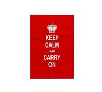 3dRose Towel, Keep Calm and Carry On -Trendy Typography on Red