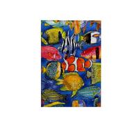 3dRose "Tropical Fish Towel, Polyester/Cotton, White, 15 x 22-Inch