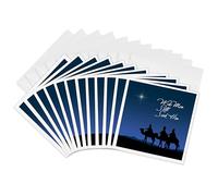 3dRose Wise men still seek Him Magi following the Christmas star - Greeting Cards, 6 x 6 inches, set of 12 (gc_30754_2)