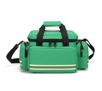 3DTengkit Emergency Medical Trauma Bag Empty,Deluxe Large First Aid Bag with Detachable Dividers Ideal for EMT, EMS, Home Health Care (Green)