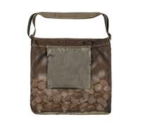 3DTengkit Mushroom Foraging Bag,Mesh Fruit Picking Pocket,Foldable Mushroom Harvesting, for Fruit Gathering and Bushcraft Garden Enthusiasts. (Brown)