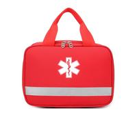 3DTengkit Red First Aid Bag Empty,Travel Trauma Bag,Portable First Responder Storage Compact Survival Medical Bag for Travel, Home, Office, Car, Camping,Sport Outdoors
