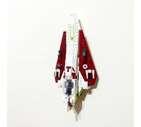 3Dudes & Dad Wall Mount Bracket Compatible with LEGO® Star Wars OBI Wan Kenobi's Jedi Starfighter - Custom Designed Storage Hook for Set 75333 - 3D Printed Plastic - Supplied with Mounting Hardware
