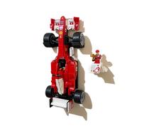 3Dudes & Dad Wall Mount Display Bracket compatible with LEGO® Icons Ferrari F2004 - Custom Designed Storage Hook for Set 11375 - 3D Printed Plastic - Supplied With Fixings (With minifigure mount)