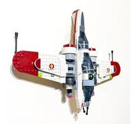 3Dudes & Dad Wall Mount Display Bracket compatible with LEGO® Star Wars ARC-170 Starfighter - Custom Designed Storage Hook for Set 75402 - 3D Printed Plastic - Supplied With Mounting Hardware