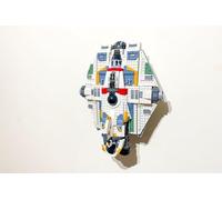 3Dudes & Dad Wall Mount Display Bracket Compatible with Lego® Star Wars Ghost & Phantom II - Custom Designed Storage Hook for Set 75357 - 3D Printed Plastic - Supplied with Mounting Hardware