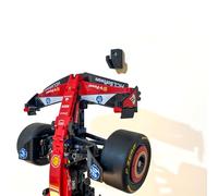 3Dudes & Dad Wall Mount Display Bracket compatible with LEGO® Technic Ferrari SF-24 F1 Car - Custom Designed Storage Hook for Set 42207 - 3D Printed Plastic - Supplied With Mounting Hardware