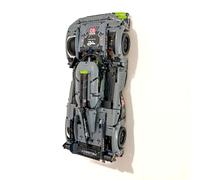 3Dudes & Dad Wall Mount Display Bracket compatible with LEGO® Technic Peugeot 9X8 Hypercar (set 42156) - Custom Designed Hook for Set 42156 - 3D Printed Plastic - Supplied With Mounting Hardware