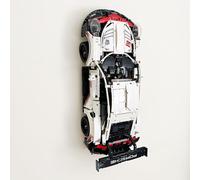 3Dudes & Dad Wall Mount Display Bracket compatible with LEGO® Technic Porsche 911 RSR - Custom Designed Storage Hook for Set 42096-3D Printed Plastic - Supplied With Mounting Hardware