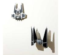 3Dudes & Dad Wall Mounts Compatible with Lego® Star Wars Mandalorian Fang Fighter vs TIE Interceptor (Set 75348) - Secure, Perfect-Fit Model Display Brackets - Easy Installation with Supplied Fixings