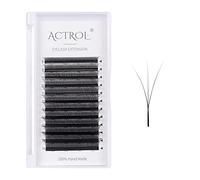3DW Lashes Extension Professional Grade Black Volume Eyelashes Extension Y Shaped Soft Eyelashes Thin Root Easy Fan Making for Lash Artists(3DW-0.07-C-8-15)