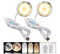 3DZWMAN 2PCS LED Lamp Kit 001 Compatible with Bambu Lab A1 mini/A1/P1S/P2S/X1C/X1E/X2D Makerworld 3D Prints, 3 Color Temperature, Power Outage Color Storage, Dimming, DIY Hardware Spare Parts