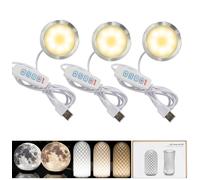 3DZWMAN 3PCS LED Lamp Kit 001 Compatible with Bambu Lab A1 mini/A1/P1S/P2S/X1C/X1E/X2D Makerworld 3D Prints, 3 Color Temperature, Power Outage Color Storage, Dimming, DIY Hardware Spare Parts