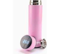 3E Choice Flask for Hot Drink Cold Smart Flask with Temperature Display Stainless Steel Baby Flasks for Boiled Water for Baby Bottles Insulated Flasks Coffee - Milk Tea Travel Mug 500ml- Blossom Pink
