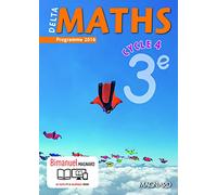 3e Delta maths élève bimanuel (Sciences maths EMT collège): Bimanuel Magnard : le manuel papier + la licence numérique Elève incluse.