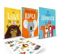 3er Bücher Set: Trau dich, Koalabär, Die Streithörnchen, Der Löwe in dir | Bright/Field, Kinderbücher über Mut, Freundschaft & Selbstvertrauen + exklusives Stickerset - Bilderbuch-Set ab 3 Jahren