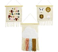 3er Set Boho Wall Decoration Deco Kita Kid's Room Nursery Hanging Mural Image