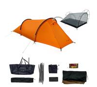 3F UL Gear 1/2 Person Ultralight Camping Tent- Windproof Category 7~8 - Rainproof Groundsheet(PU8000mm+)- 3/4 Season Tent with Expanded Foyer for Outdoor Hiking Mountaineering Travel(3-season, Orange)