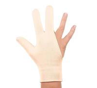 3Finger Glove to help stop Skin Picking, Skin Biting, Thumb and Finger sucking or as a protective cover for sore fingers (Large (10yrs+/Adult), Cream)