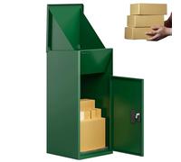 3FlexHome Caladrius Extra Large Parcel Box with Combination Lock, Delivery Box with Secure Front Access, Durable, Lockable Weatherproof Outdoor Parcel Dropbox For Multiple Packages (GREEN)