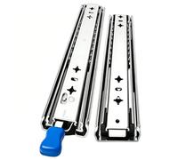 3Fold Heavy Duty Du Der Slides with Lock, Detachable Design for Machinery Server Cabinet Power Distribution Units (400mm/16in) - Smooth Gliding Action, Durable & Reliable